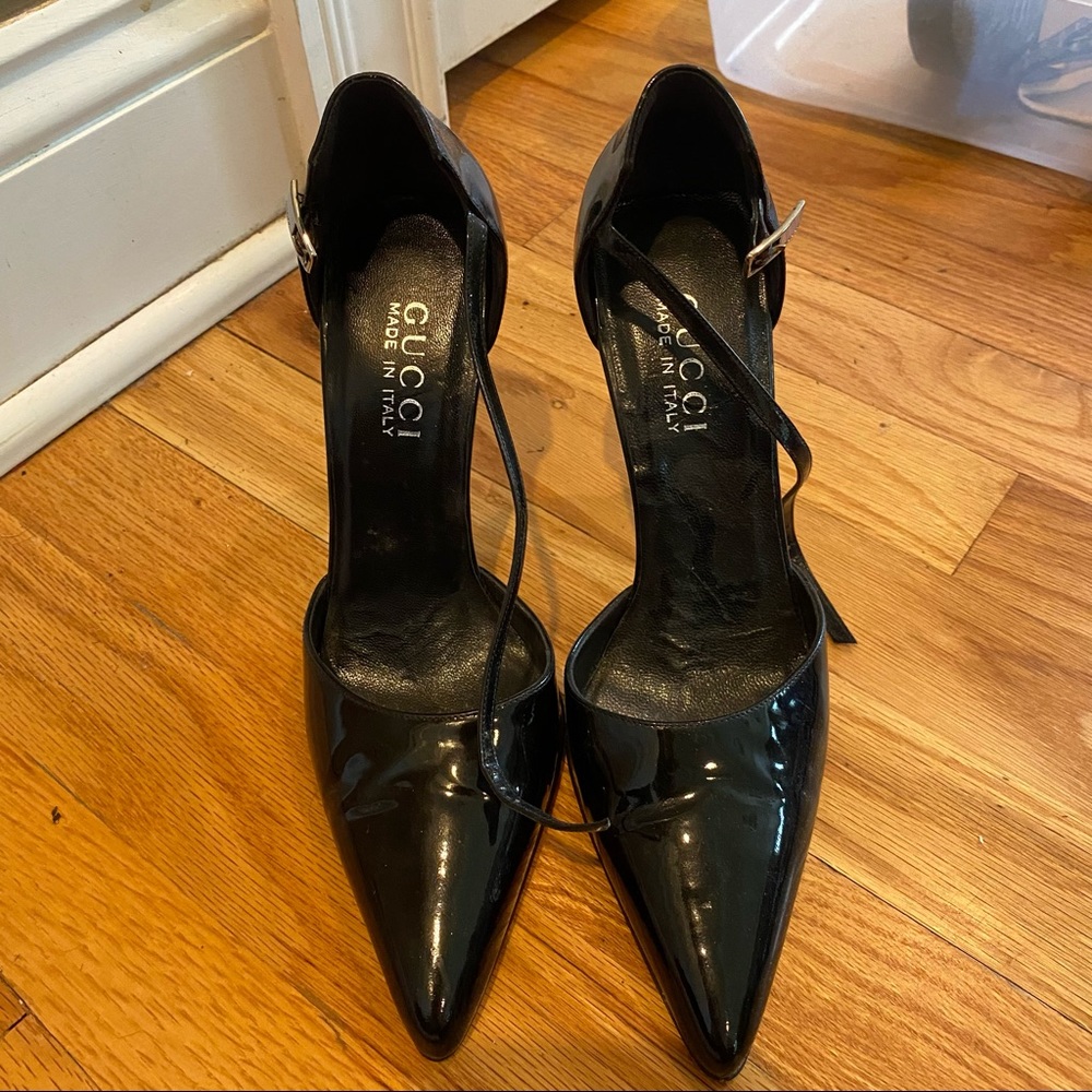 Black Gucci stilettos